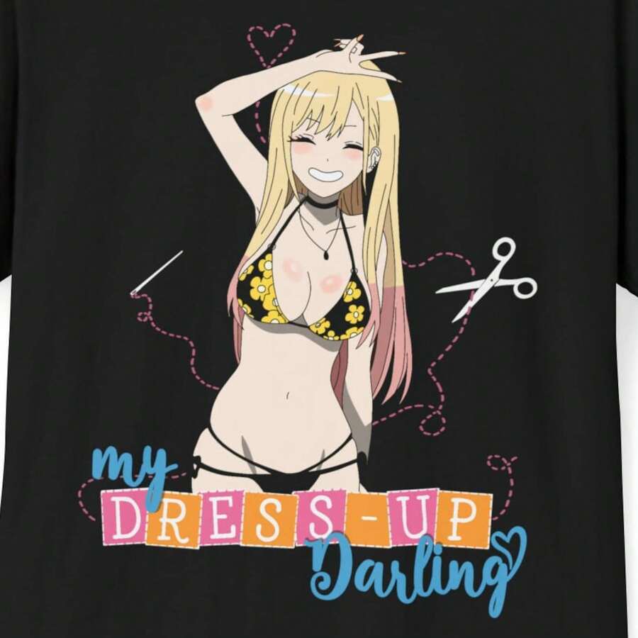 Swimsuit My Dress Up Darling M1ARIN T1EE220g Cla-Ssic Cotton T-Shirt - UniS-Ex - The Shirt You A-Lways NeededSuitable For All People, Whether WoM-En Or M-Enhigh-Quality Durable Fabric Suitable For All Seasons,Ft To The Touch But Built To LastBreathabletops WoM.En Fall OutfiT.S For WoM.En VaC.Ation OutfiT.S WoM.En Easter, St. Patrick's Day Costume - 黑色 - 查看 1