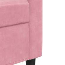 vidaXL 3-TLG. Sofagarnitur mit Kissen Rosa Samt, Sofa, Samtsofa, Sofa gepolstert, Relaxsofa, Wohnzimmermöbel, Polstersofa, Couch, Lounge Sofa - Pink - Übersicht 6