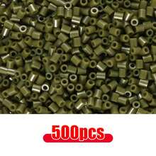 500 hạt nhựa nhỏ 2.6mm, hạt ghép hình pixel, hạt sắt nung chảy, hạt trang trí DIY chất lượng cao, quà tặng thủ công. - Đậu - Xem 28