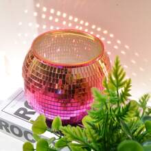 漸層藍紫粉金鏡面馬賽克迪斯可球花盆 波希米亞風居家裝飾 桌面婚禮禮物 - 多色 - 查看 5