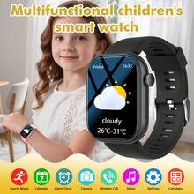 Reloj inteligente multifuncional para niños, con llamadas, juegos, música, recordatorios - todo en uno, llamadas inalámbricas y alerta de llamadas entrantes, modo de juego y fondo de pantalla personalizables, adecuado para adolescentes - Ver 2