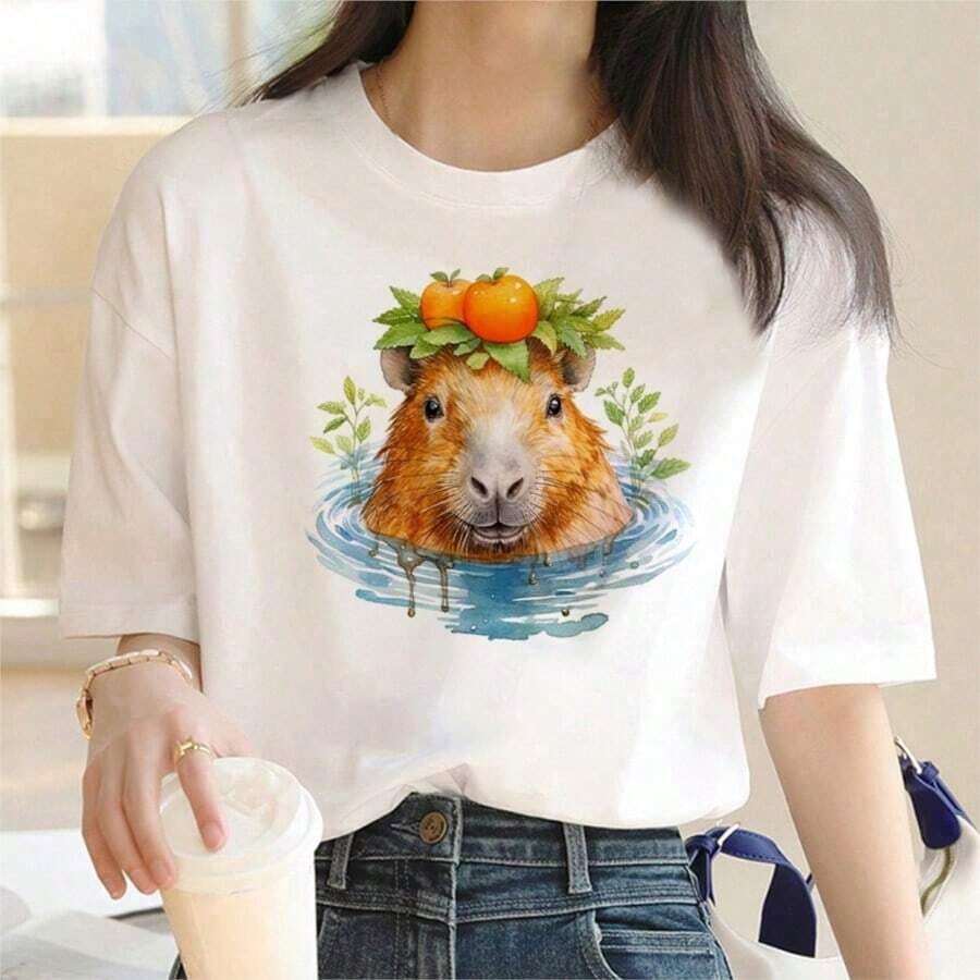 0022- New Summer T-Shirt With Bingo Design, Funny, Queen Of The Game, Gift For Women, Round Neck T-Shirt - 白色 7 - 查看 1