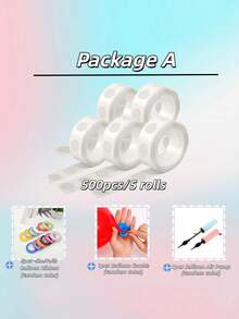 1000/500/200/100pcs Double-Sided Removable Balloon Glue Dots, Suitable For Balloons, Christmas Party Gifts - View 5