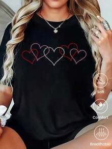 Korean Camiseta de manga corta de moda para primavera y verano de 2026, hecha en México, 180 gramos. Estampado de dibujos animados, modelo de pareja, apta para uso interior o exterior. Cuello redondo, unisex, ideal para oficina y ocio. Paquete de una pieza. Camiseta con estampado gráfico - Negro - Ver 7