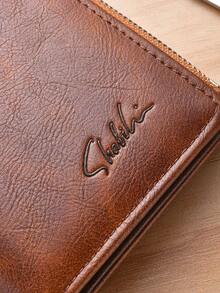 New Men's Short Zipper Wallet, Multi-Card Slots Large Capacity Card Holder Portable,Fathers Day Gifts - Multicolor - View 9