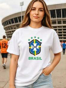Camiseta esencial de la Copa Mundial México 86, 100% algodón, camiseta de manga corta, jersey blanco, conjunto de pareja negro, adecuada para mujeres, cuello redondo de manga corta, ideal para vacaciones, uso casual, festivales, deportes, viajes, hogar, oficina, material cómodo. - Negro - Ver 6