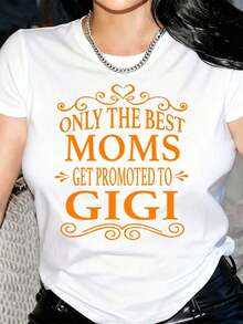 Solo las mejores mamás son promovidas a "Gigi" - Camiseta unisex - Camiseta de "Gigi" - Regalo de "Gigi" - Regalo para revelar el embarazo - Blanco - Ver 1