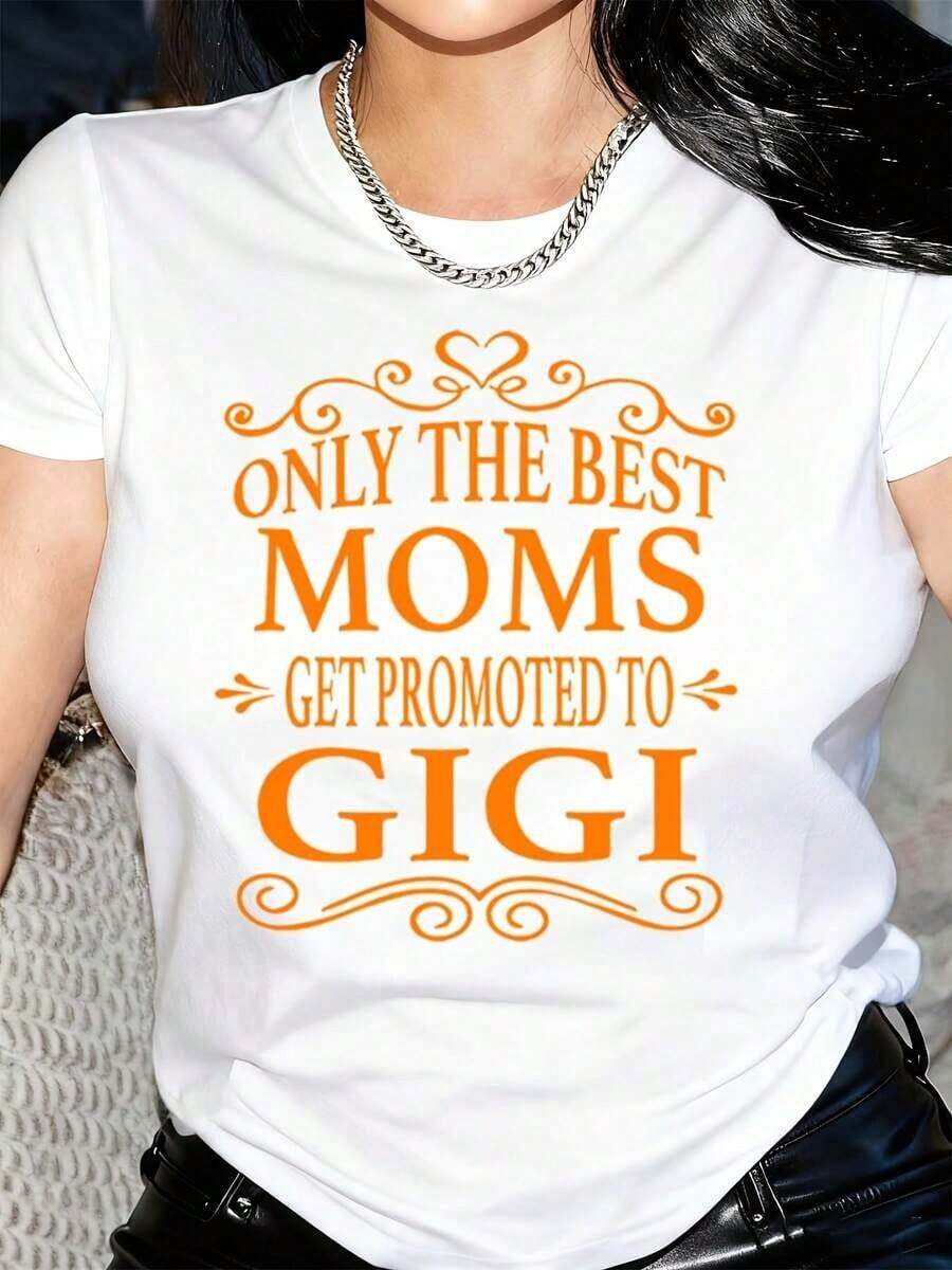 Solo las mejores mamás son promovidas a "Gigi" - Camiseta unisex - Camiseta de "Gigi" - Regalo de "Gigi" - Regalo para revelar el embarazo - Blanco - Ver 1