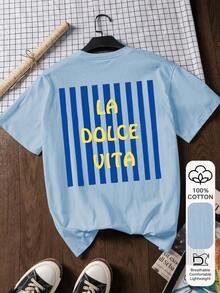 100% Cotton Blouse With Iced Lemon Drink Print, Women's Casual Fashion Graphic Tee, Summer Wear, Outdoor Wear, Back To School Outfit, Vacation Wear - 白色 - 查看 4
