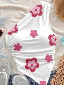 Blusa casual sin mangas con estampado floral y bajo asimétrico para mujer - Multicolor - Ver 3