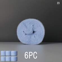 6Pack 300g Hand Blended Mohair Chunky Yarn - Fluffy Short Hair Double Stranded Colorful Yarn Ball, Woven Close Fitting Coarse Thread, Crochet Shawls Scarves - 6pcs 300g - View 18