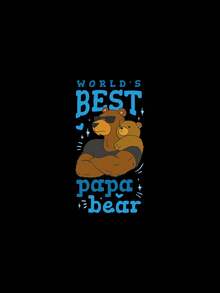 Camiseta de manga corta con cuello redondo y estampado gráfico "El Mejor Papá Oso del Mundo" para hombre, ideal para primavera, verano y otoño. - Negro - Ver 6