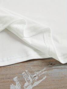 Camiseta de manga corta para niños con estampado de K-Pop, 120-170 cm, cuello redondo, recuerdo para fanáticos de K-Pop, transpirable y lavable a máquina - Blanco - Ver 4