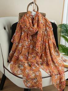 1pc Women's Luxury Scarf, Outdoor Travel Long Scarf, New 80*180CM Fashion Printed Shawl Scarf, Suitable For All Seasons - Multicolor - View 3
