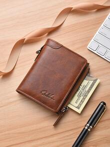 New Men's Short Zipper Wallet, Multi-Card Slots Large Capacity Card Holder Portable,Fathers Day Gifts - Multicolor - View 10
