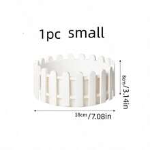 2 piezas Maceta de plástico geométrica con diseño de enrejado - Maceta rectangular ligera para interior/exterior para suculentas, hierbas, flores - Decoración de estilo granja moderna para el hogar (plantas no incluidas) - Multicolor - Ver 11
