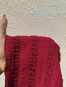 YHHSunnyshic Vestido de mujer con tirantes finos y volantes multicapa, estilo dulceYHH - Burdeos - Ver 3