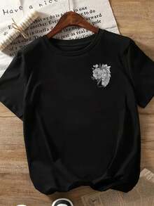 Dam-T-shirts - Svart - Visa 3