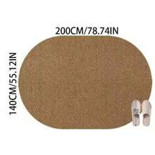 Thảm mây hình bầu dục họa tiết quả dứa, thích hợp cho sân hiên ngoài trời, ban công, chống tia UV, thảm trang trí hiên nhà kiểu Mỹ, sàn gỗ, thảm trải sàn tròn phong cách Bắc Âu cho phòng khách và phòng ngủ. - màu nâu - Xem 12