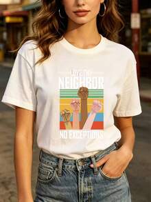 Vintage Fashion Casual T-Shirt - Perfect Gift For Family Gatherings And Building Activities, For Graduation Season And Labor Day Celebrations - Unisex Soft Cotton T-Shirt, Short Sleeve, Round Neck, Urban Vintage Style. - 白色 - 查看 7