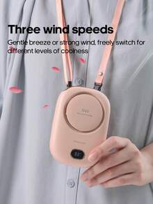 kinscoter 1PC Rechargeable 1800mAh Mini Portable Fan Camping Beach Travel Accessories Back To School Outdoor Summer Air Cooler Handheld Neck Fan Personal Waist Ventiladores - Pink - View 7
