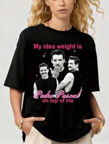 [Free 3-Day Delivery]My Ideal Weight Is Pedro Pascal On Me – Essential T-Shirt - 黑色 - 查看 6
