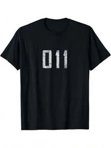 Stranger Distressed 11Eleven Unisex T-Shirt With Number 11 Graphic Print, Soft And Breathable Fabric, Casual Crew Neck, Short Sleeve, For Men And Women, Black, 11, Collectible Casual Clothing - 黑色 - 查看 7