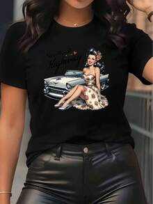 Women T-Shirts - Black - View 1