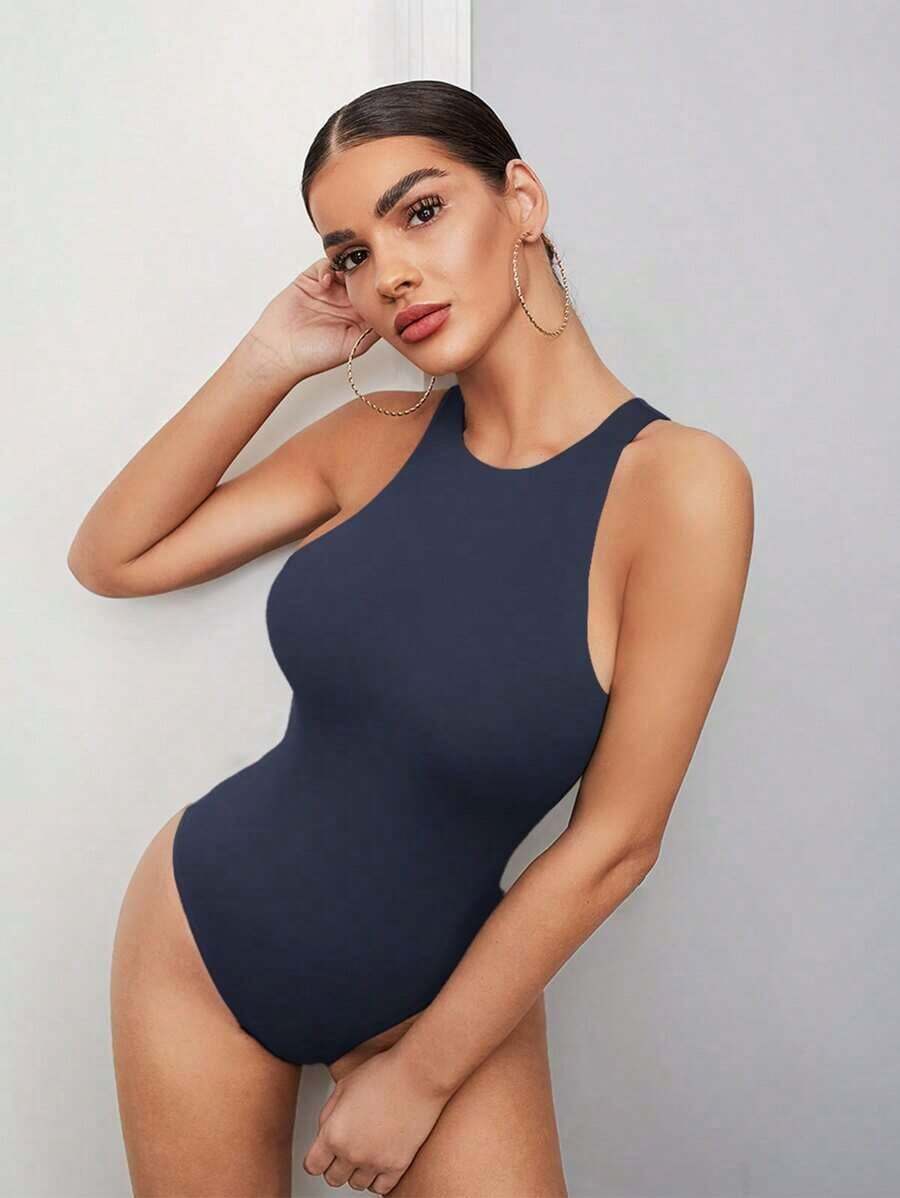 Body De Color Liso - Azul marino - Ver 1