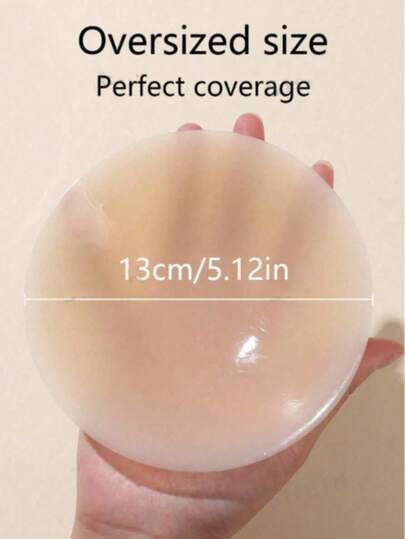 1 par de 8cm Cubiertas de pezón de silicona invisibles y sin costuras, Pezoneras de silicona transpirables adecuadas para vestidos de verano, vestidos sin espalda