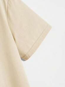 100% algodón puro, transpirable y agradable para la piel. Diseño clásico de cuello redondo, corte ajustado y adecuado para todo tipo de cuerpos. Estampado de moda con estilo minimalista y de alta calidad. Diseño unisex perfecto para conjuntos de pareja, ideal para el transporte diario, citas, ocio y ropa urbana - versátil y atemporal. - Beis - Ver 4