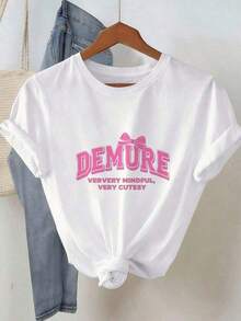 StreetKorean Camiseta con Estampado Rosa para el Día de San Valentín, Casual para Mujer-2Graphic Tee - Blanco 1 - Ver 4