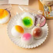 1 pièce Jouet squishy réaliste de nourriture, soulagement du stress tactile, jouet à presser, décoration de bureau, cadeau idéal pour Noël, Halloween et les fêtes - multicolore - Voir 1