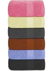 Cotton Washcloth Set – Soft, Absorbent Face Towels For Bathroom & Gym Use – Reusable, Durable & Machine Washable Wash Cloths - Multicolor - View 8
