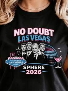 Camisetas unisex, NoDudaLasVegas2026CamisaChicasViajeConciertoTeeSkaPunkBandaVentiladorReuniónTourVegasEsferaChicasViajeUNISEXONegroCamiseta, ropademujer, blusasparamujer, topsdemujer, camisetasdemujer, DiariocasualConjunto, RegularAjuste, DiarioCoincidencia, Gráficoestampado, deportivocasual - Negro - Ver 1