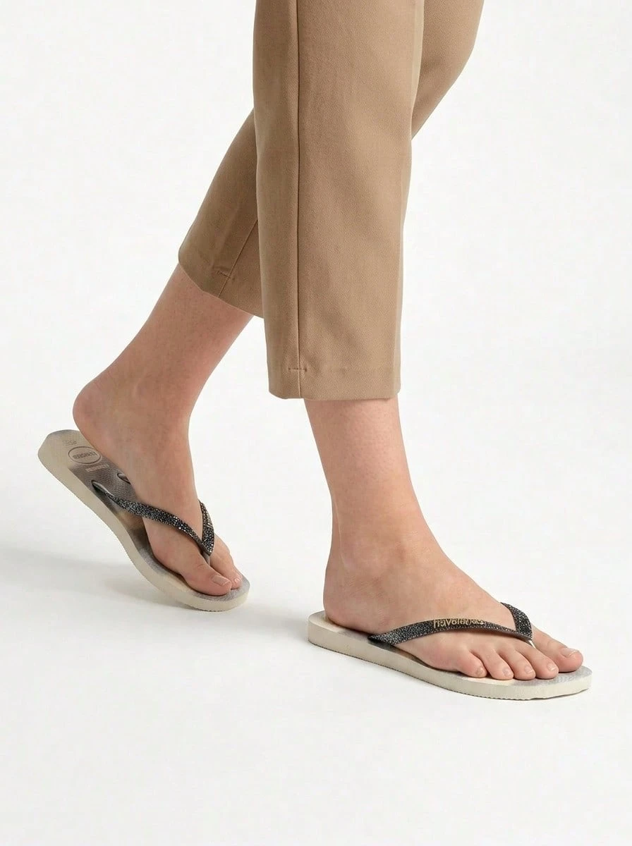 1 Pair Havaianas Slim Casual Thong Slippers, Suitable For Holiday And Daily Wear - Blue - View 1