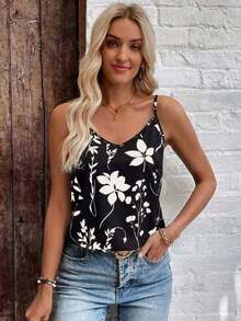 Camiseta de mujer de unicolor, versátil y casual - Blanco y Negro - Ver 4