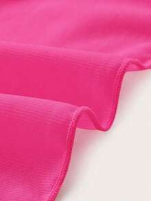 Swim Basics Cubre todo de unicolor y minimalista para mujer - Rosa Fucsia - Ver 3