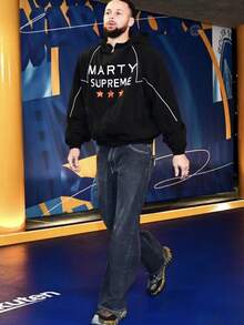 Nahmias X Marty Supreme A24 Classic Warm Up Jacket | Premium Brushed Cotton Twill | Archival Collab Silhouette | Quiet Luxury Streetwear Essential | Elevated Warm-Up Staple - 黑色 - 查看 9