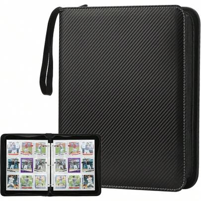 Trading Card Binder With Sleeves 9 Pocket Premium 720 Double Sided Pocket PU Card Collection Binder, Collectible Albums Card Folder For MTG, TCG, Sports Cards