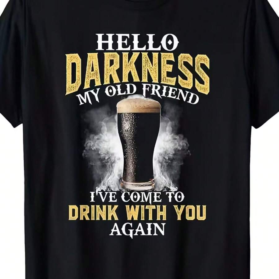 Camiseta impresa para hombres y mujeres - Negro - Ver 1