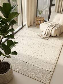 1pc Nordic INS Style Modern Minimalist Geometric Area Rug, Machine Washable Soft Carpet, Rectangular, Short Pile, Machine Made, Suitable For Living Room, Bedroom, Office, Game Room, Study, Indoor/Outdoor Entrance, Home Decor, Christmas, Halloween, Thanksgiving Theme - Multicolor - View 5