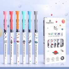Bộ 6 bút bi mực nước đen và bút gel khô nhanh, ngòi 0.5mm, viết trơn tru, thích hợp cho văn phòng, lớp học, nhà, thi cử. Bộ bút bi và bút gel, quà tặng văn phòng phẩm ngày lễ, quà tặng tựu trường. - Bộ - Xem 2