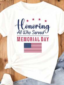 Camiseta Honor de Aniversario para Mujer, Camiseta Estampada Blanca, Ropa Casual de Verano y Primavera para Exteriores, Cómoda, Regalo Perfecto, Tela Transpirable, Cuello Redondo, Mangas Cortas, Diseño con Estampado Moderno - Blanco - Ver 1