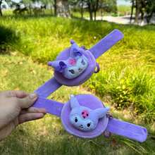 1 chiếc ví đựng tiền xu hình nhân vật hoạt hình Kuromi của Sanrio, ví cầm tay bằng vải nhung mềm mại, ví nhỏ có khóa kéo hình hoạt hình dễ thương, quà tặng nhỏ - Nhiều màu - Xem 5