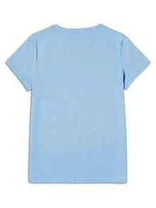 Regular Fit T-Shirt With "Estate Italiana" Print Of Italian Summer Lemon Ice Cream, 100% Cotton, 180 Grams, Orca Brand, Suitable For Casual Wear, Outdoor Activities, Sports, Holidays, Gifts And Other Occasions. - 天藍色 - 查看 2
