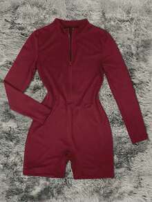 Mono casual y sexy con cremallera para mujer, adecuado para verano e invierno, de moda, conjunto para hermana, regalo para hermana, regalo familiar, de moda, regalo para vacaciones - Multicolor 2 - Ver 3