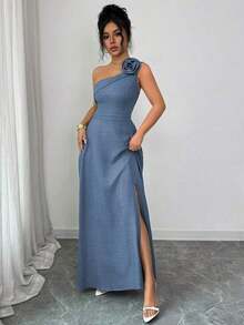 Women Midi Dresses - Blue Mist - View 3
