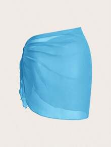Swim Basics Cubre todo de unicolor y minimalista para mujer - Azul menta - Ver 2