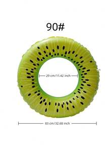 1pc Creative Kiwi Fruit Shaped Inflatable Swimming Ring, Summer Swimming Pool And Beach Floating Toy, Perfect Gift For Pool Party, Pool Float, Pool Lounger - Multicolor - View 11